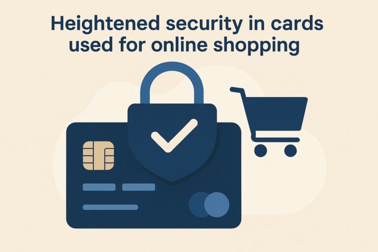 Heightened security in cards used for online shopping