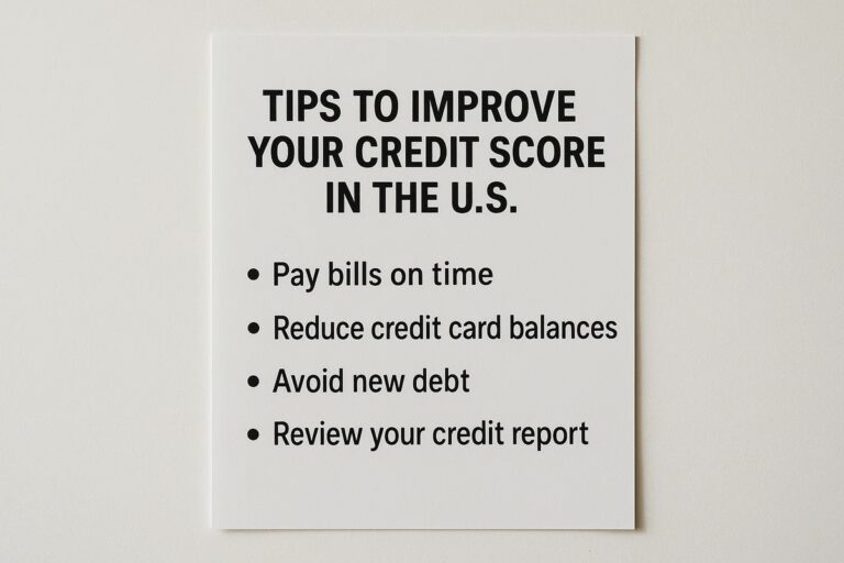 Tips to Improve Your Credit Score in the U.S.