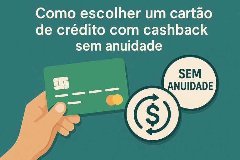 Como escolher um cartão de crédito com cashback sem anuidade