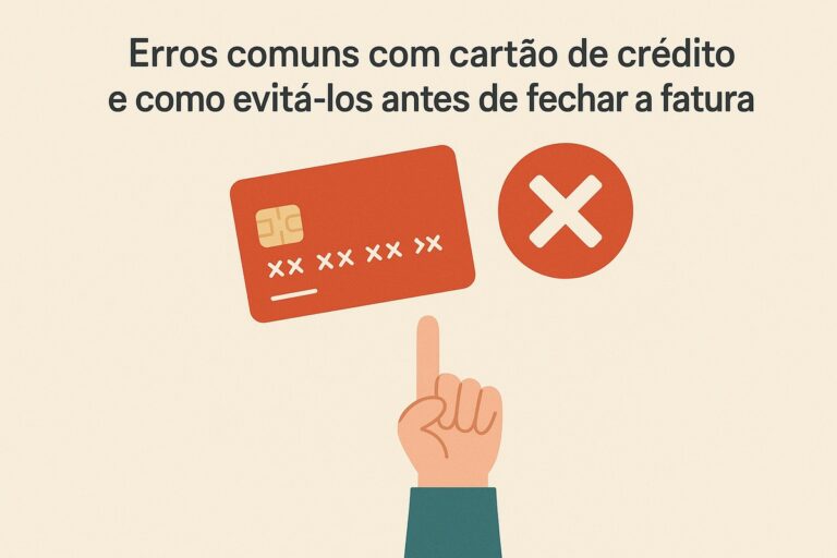 Erros comuns com cartão de crédito e como evitá-los antes de fechar a fatura